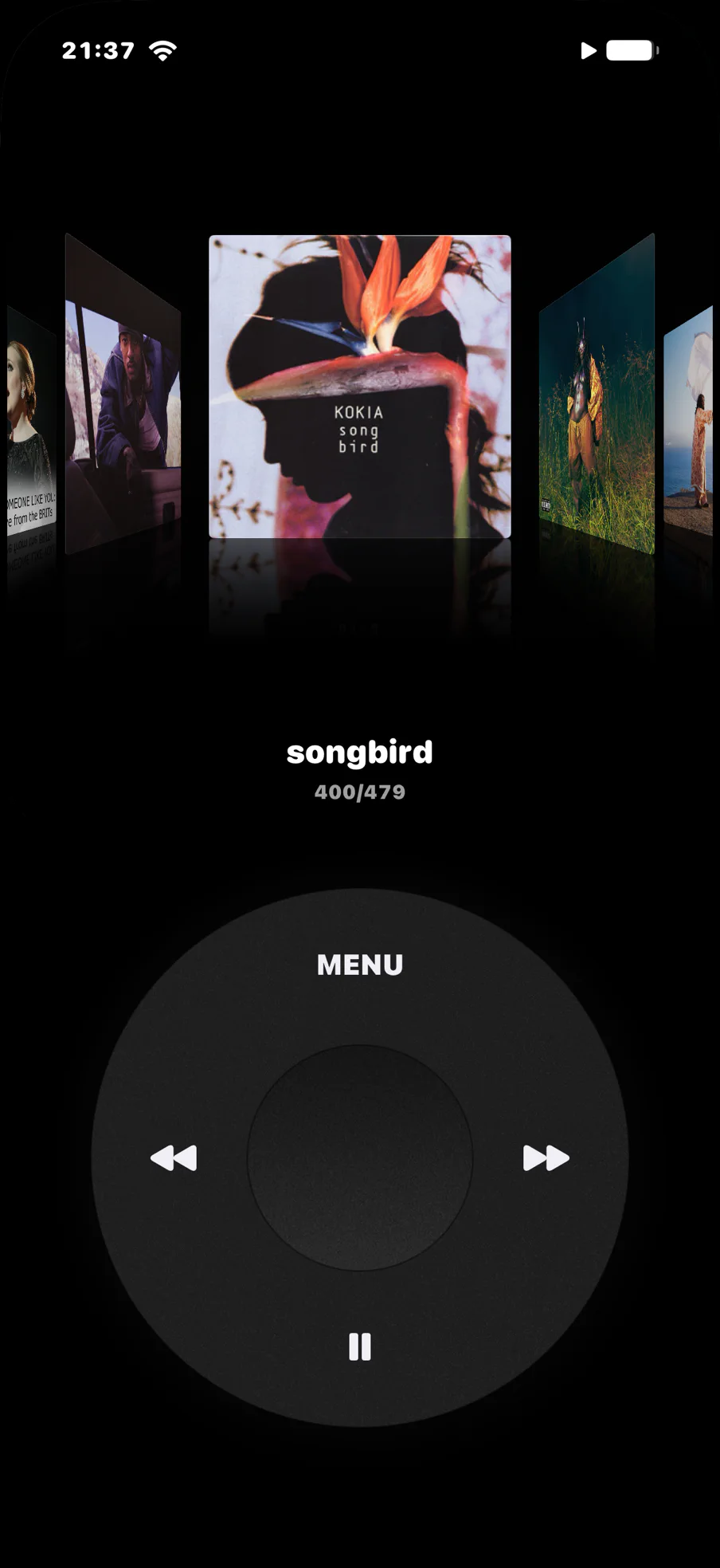 UltraPod portrait Cover Flow